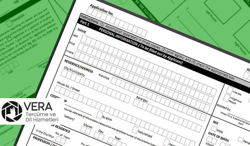 184 Form Tercümesi Hizmeti